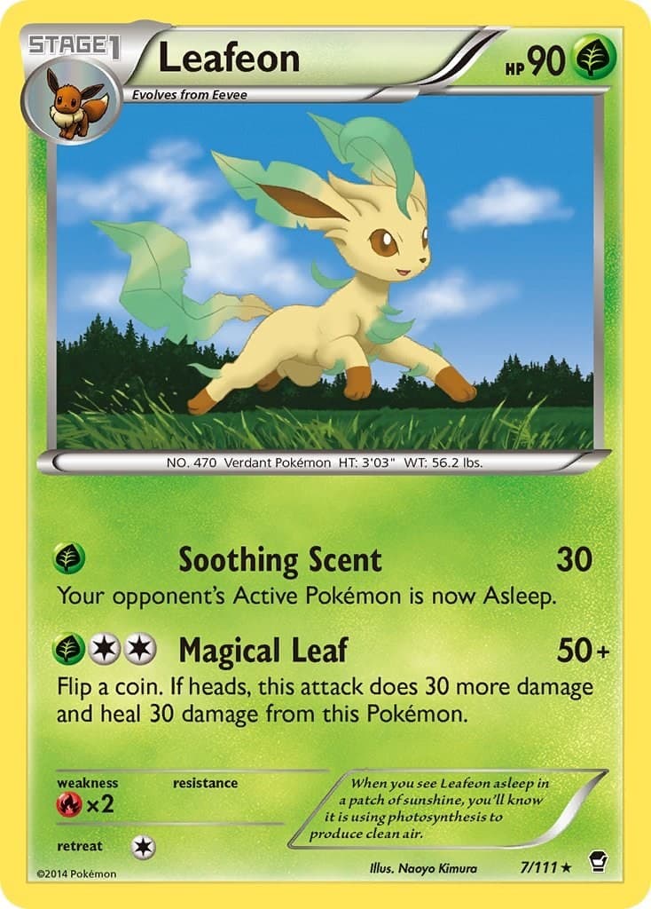 Pokemon Leafeon 7/111 XY - Furious Fists Rare MP
