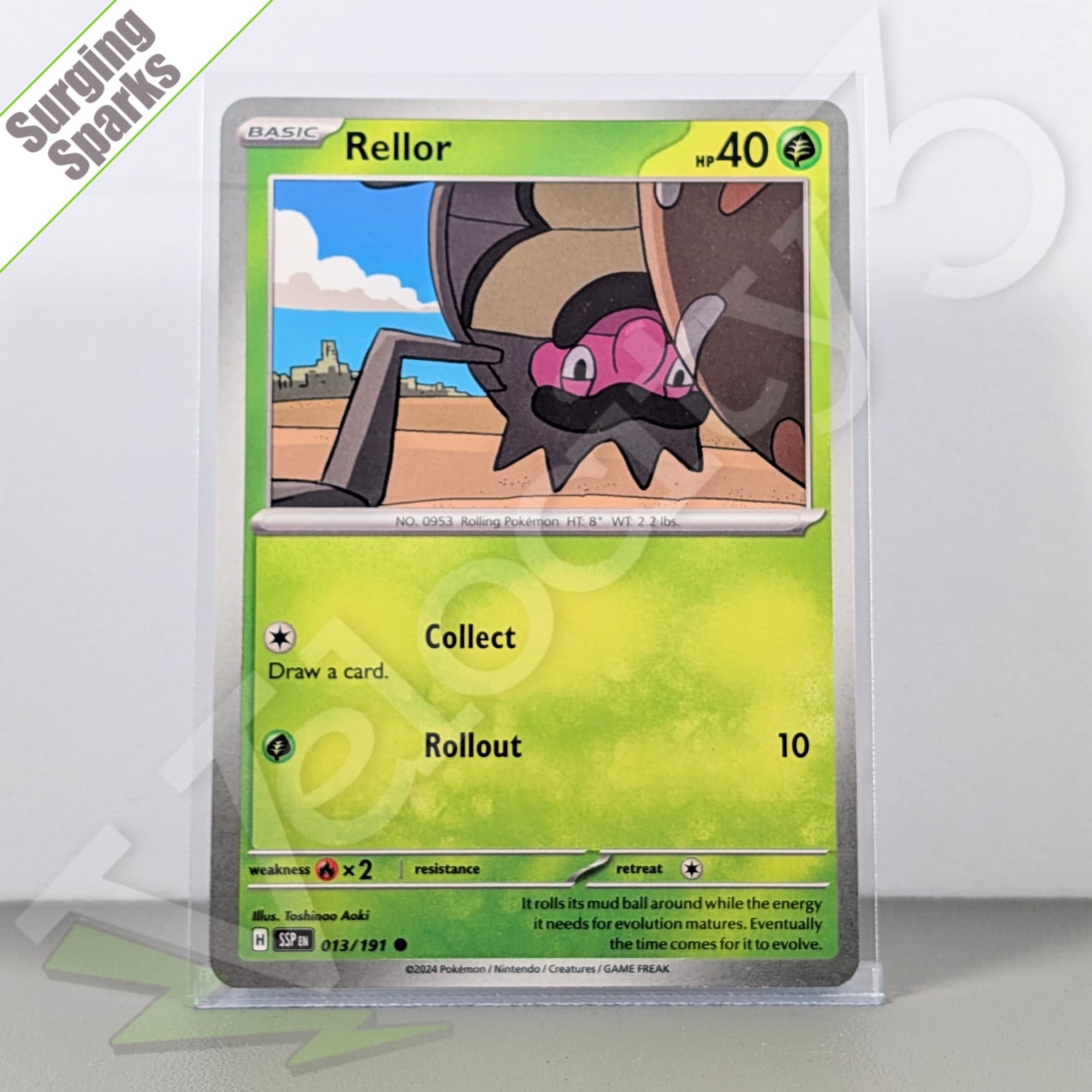 Pokemon TCG Card - Rellor 13/191 Common | Surging Sparks (2024 SSP | NM/Mint