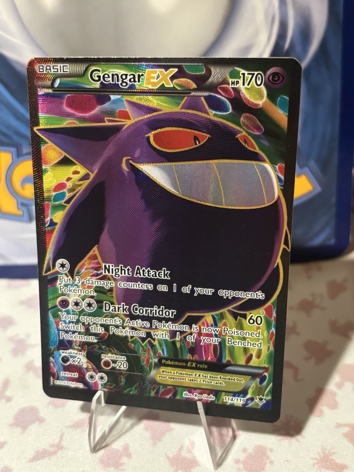 Pokémon TCG Gengar EX 114/119 Phantom Forces Full Art Ultra Rare Holo
