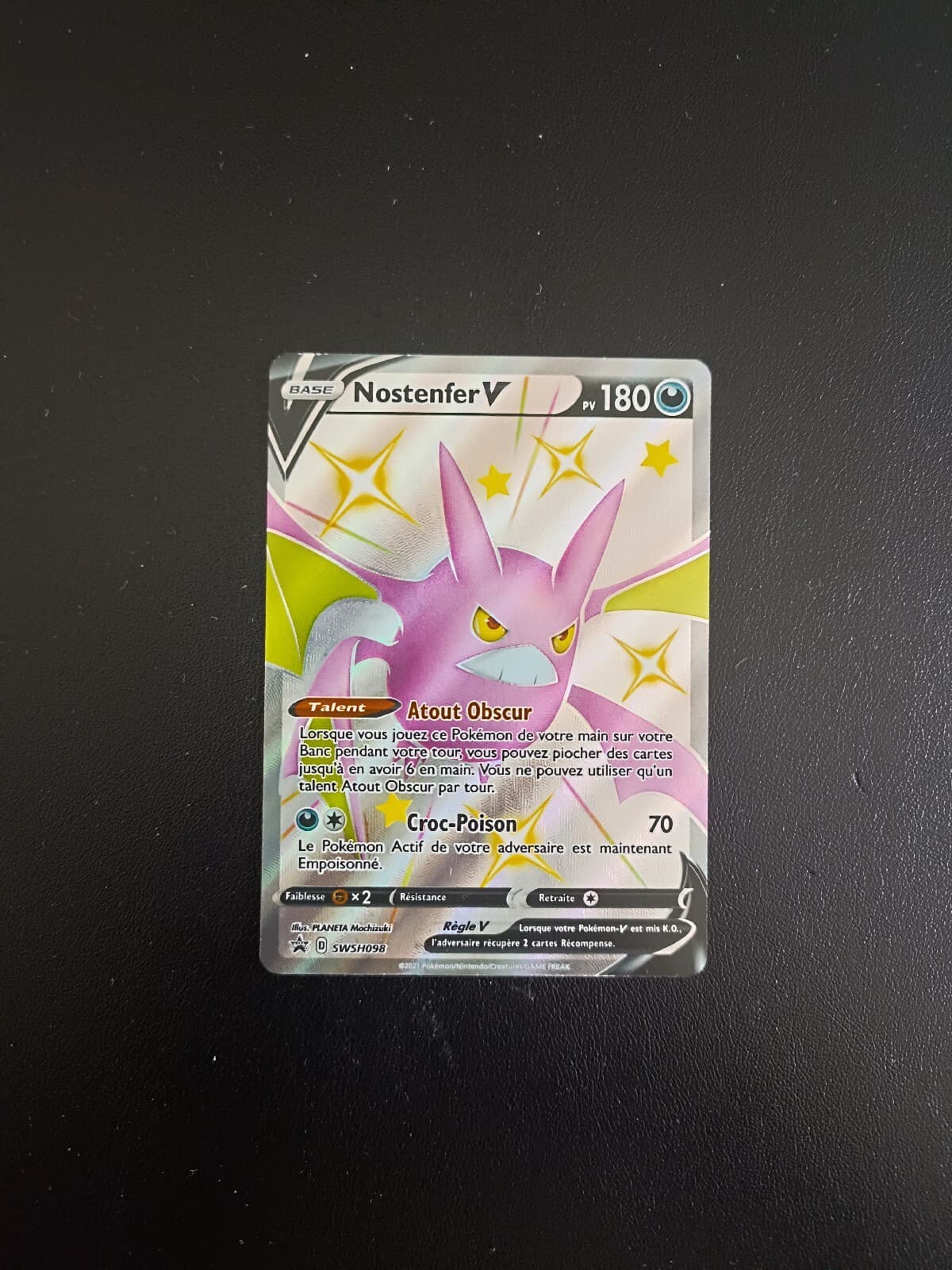 Carte Pokémon Nostenfer V SWSH098 Promo Destinées Radieuses Neuf