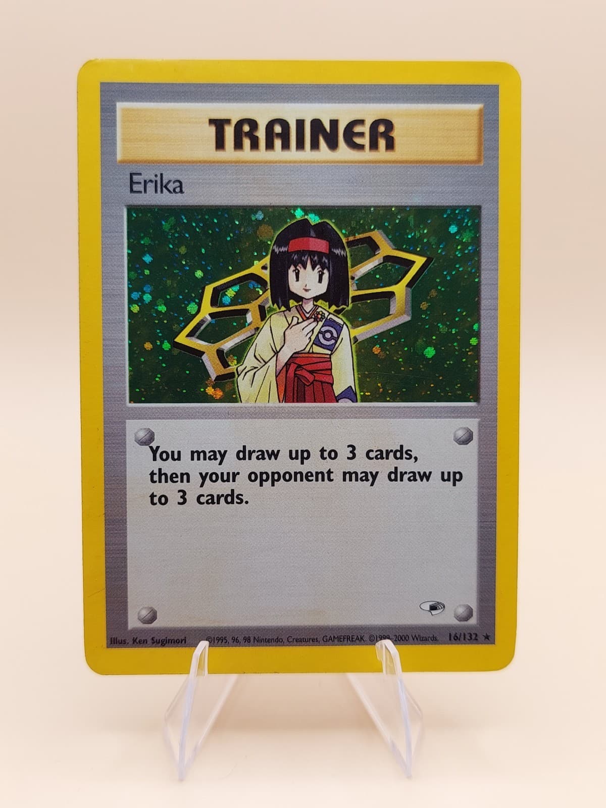 Erika Gym Heroes Holo Rare No. 16/132 Pokemon - 2000