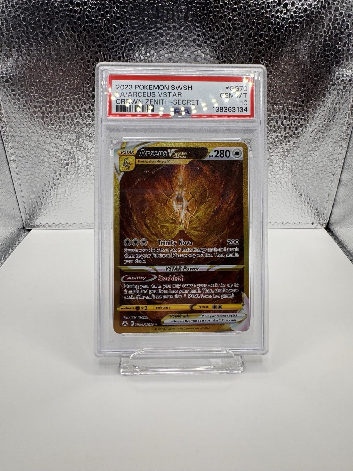 Arceus VSTAR (Secret) GG70/GG70 SWSH: Crown Zenith: Galarian Gallery Holo PSA 10