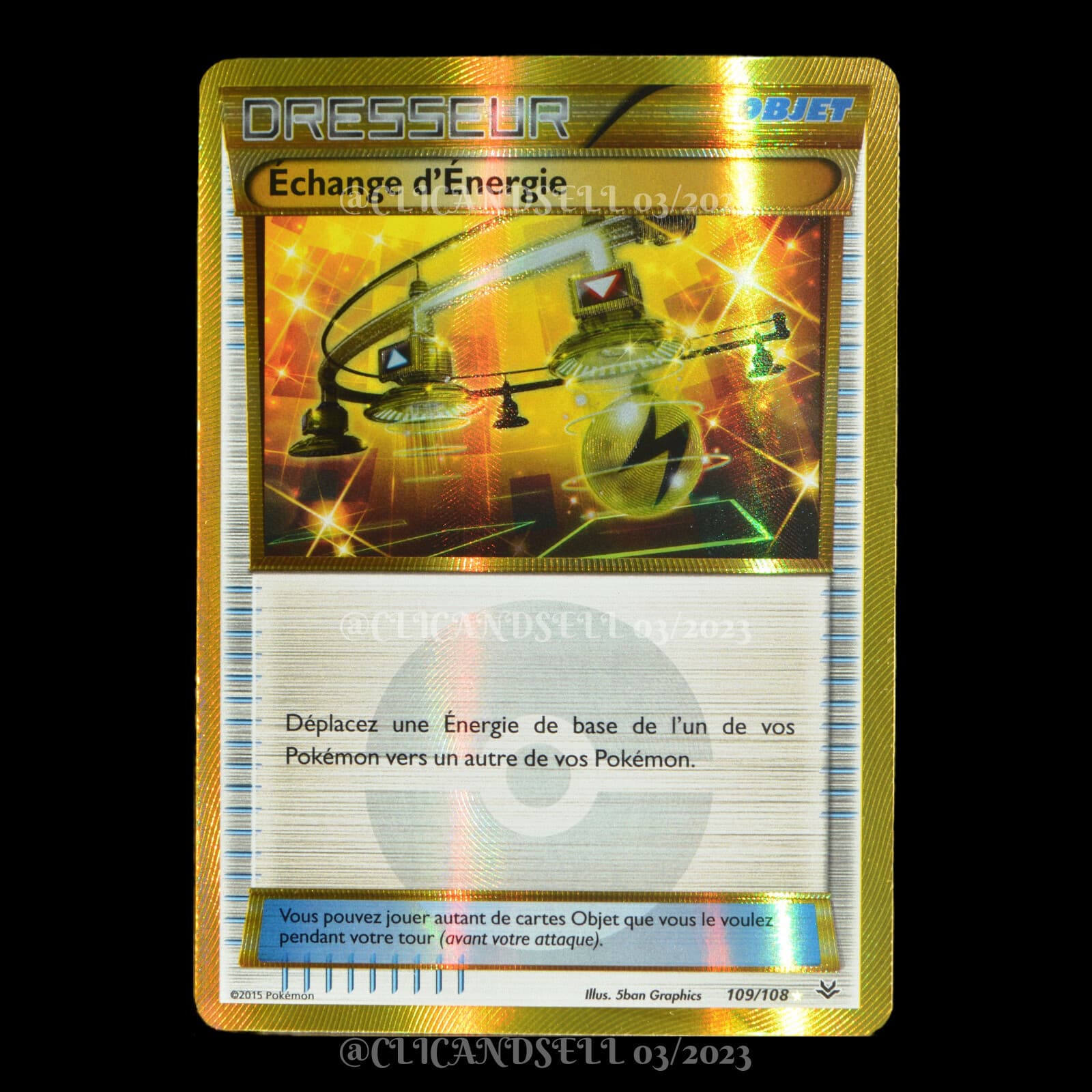 carte Pokémon Échange d'Énergie 109/108 #1 XY06 - Ciel Rugissant NEUF FR