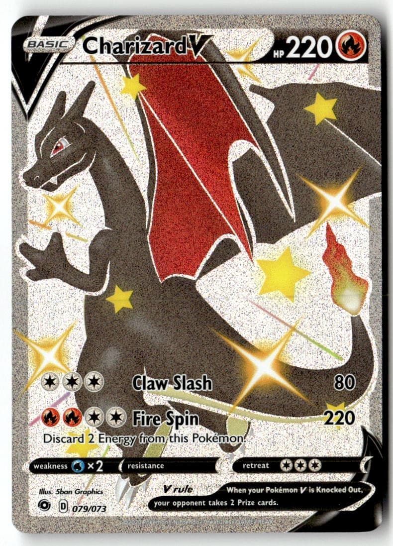 Charizard V (Secret) 79/73 Holofoil - Champion's Path - PTCG - NM