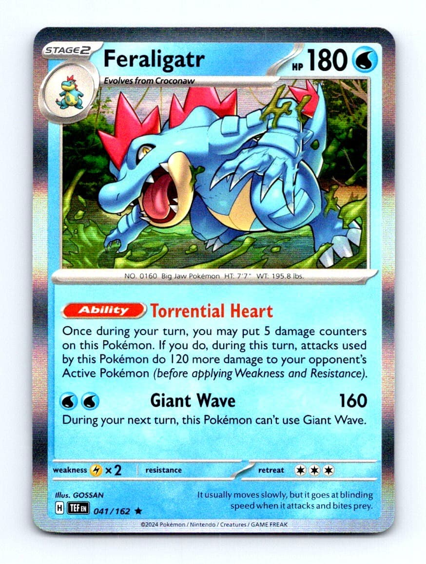 #41 2024 Temporal Forces Feraligatr HOLO RARE