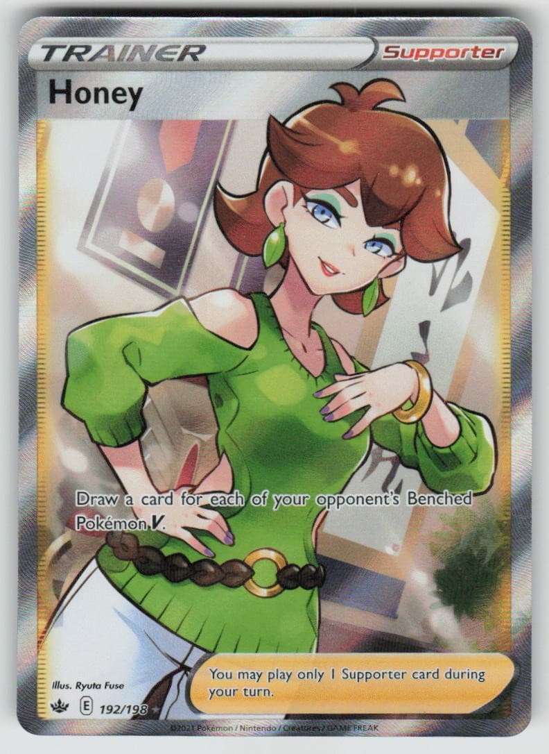Honey Holo 192/198 Ultra Rare Chilling Reign Pokemon NM