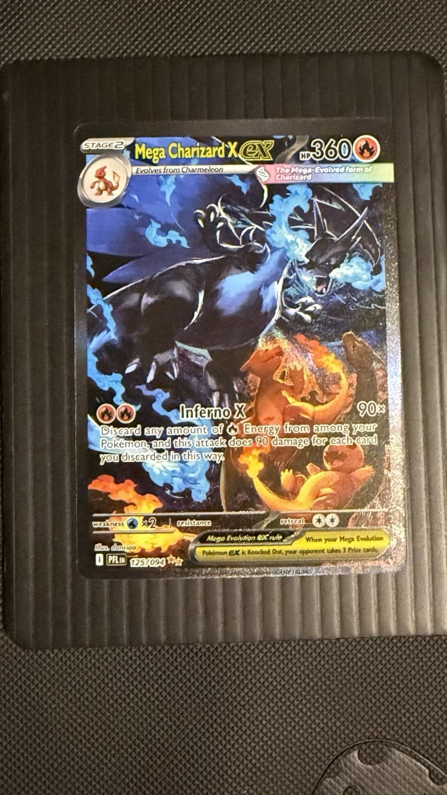 Mega Charizard X ex 125/094 Me02: Phantasmal Flames Holo Near mint!
