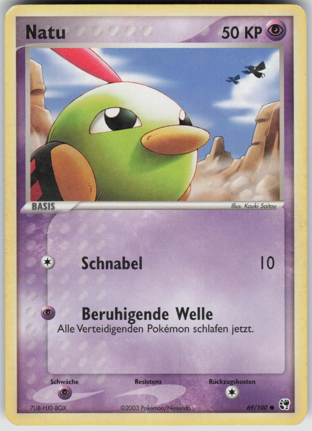 Natu - Sandstorm - 69/100 - Pokemon Karte - Deutsch