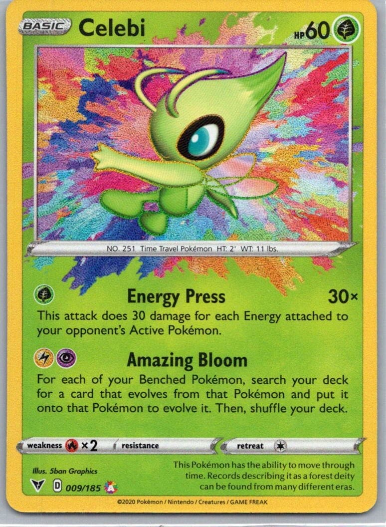Pokemon Celebi 9/185 Vivid Voltage Holo NM