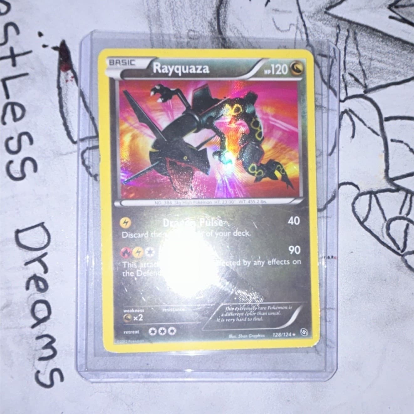 Pokémon Rayquaza 128/124 Dragons Exalted Secret Rare Holo ENG 2012