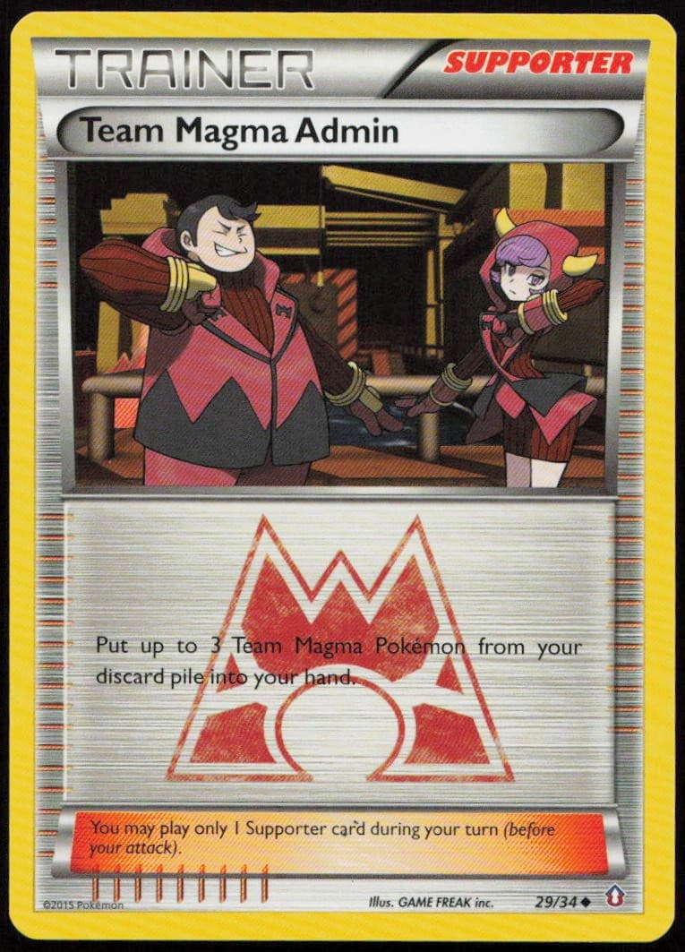 Team Magma Admin 29/34 NM Double Crisis Uncommon Pokemon