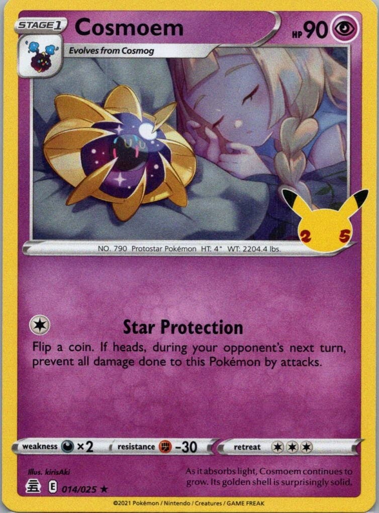 Pokemon Cosmoem 14/25 Celebrations Holo NM