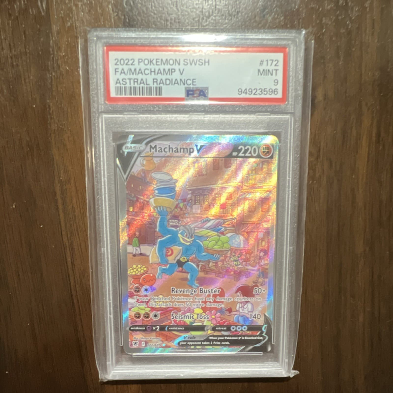 Pokémon Machamp V 172/189 Swsh10 Astral Radiance Full Art Holo PSA 9 220 HP