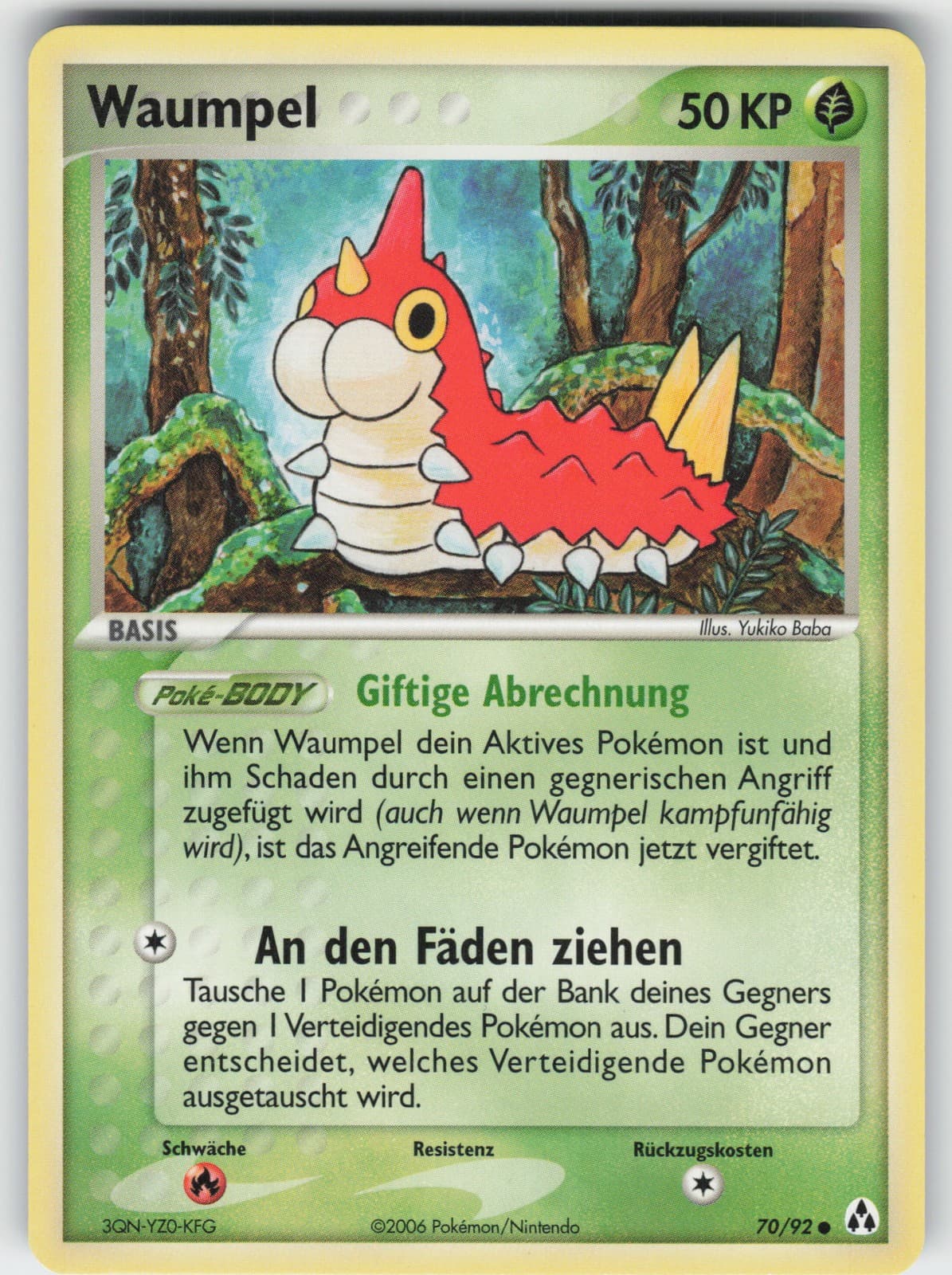 Pokémon Waumpel 70/92 DE Common EX Legend Maker 2006