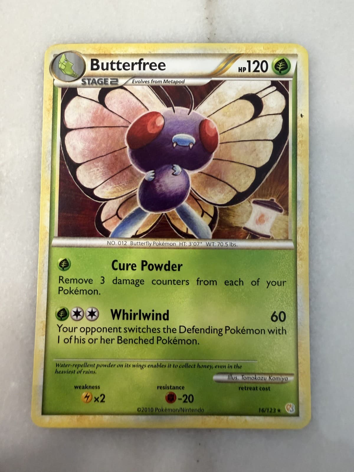 Pokemon Card Butterfree HeartGold SoulSilver 16/123 Near Mint