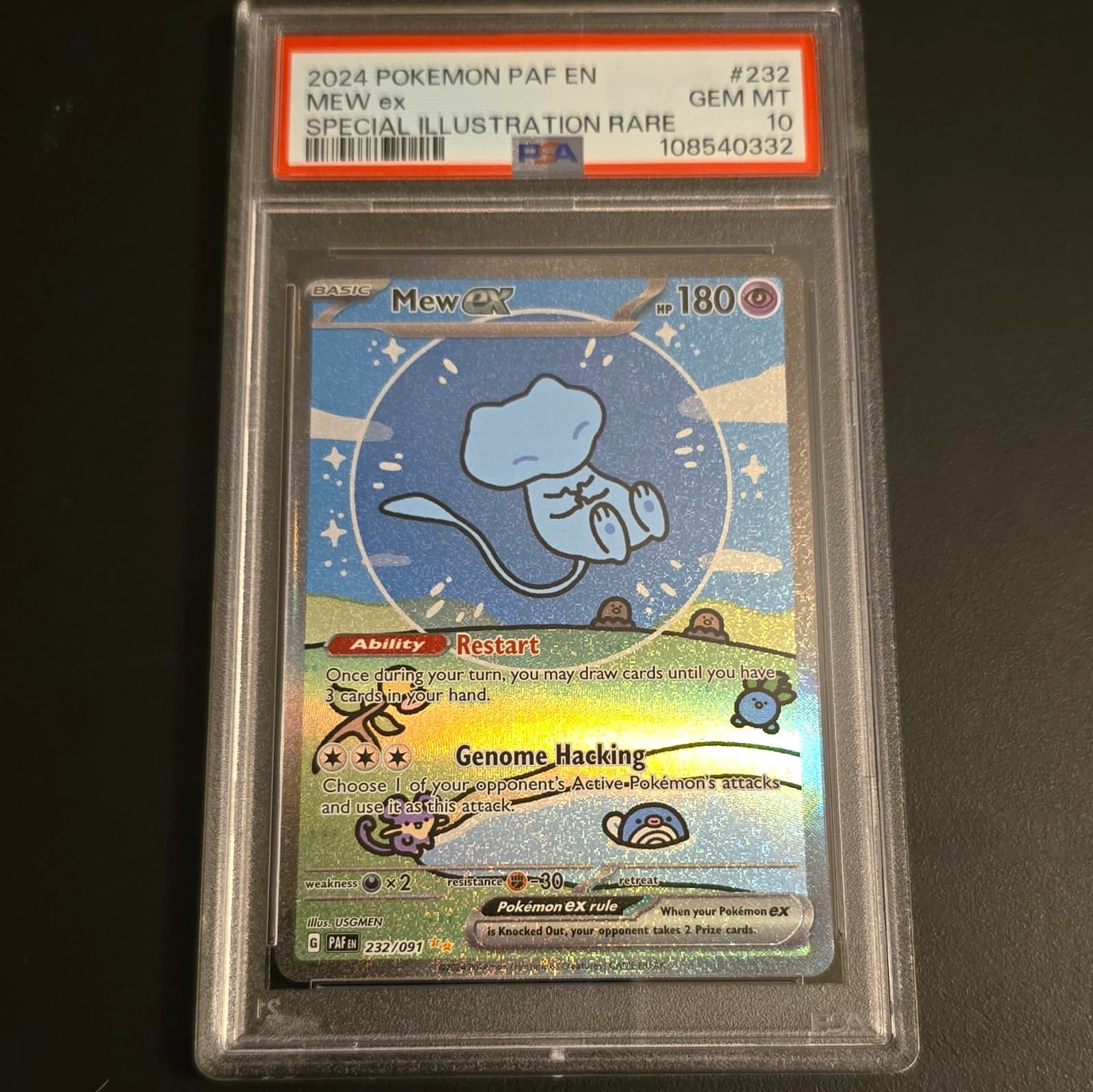 Pokemon SV Paldean Fates Mew ex 232/091 SIR Holo PSA 10 English 2024