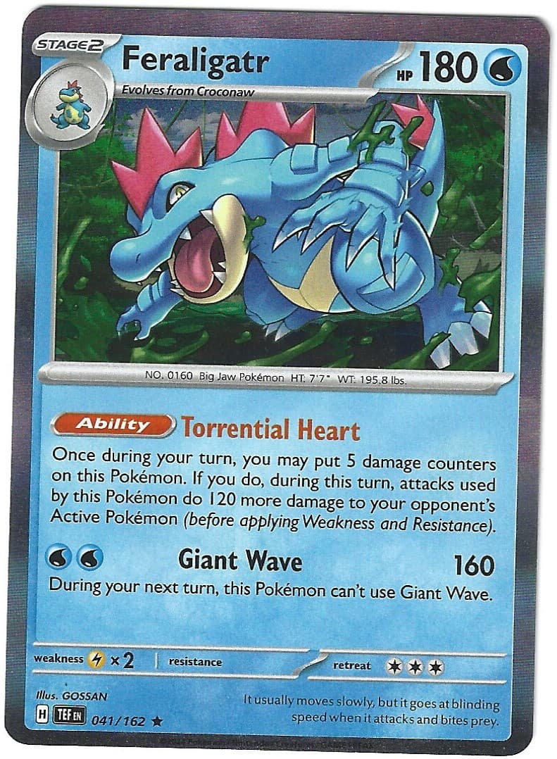 Feraligatr - 041/162 Temporal Forces - Holo — Near Mint
