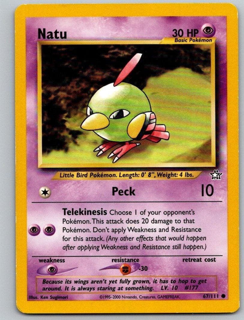 Pokemon TCG Neo Genesis - Natu 67/111 Unlimited Common