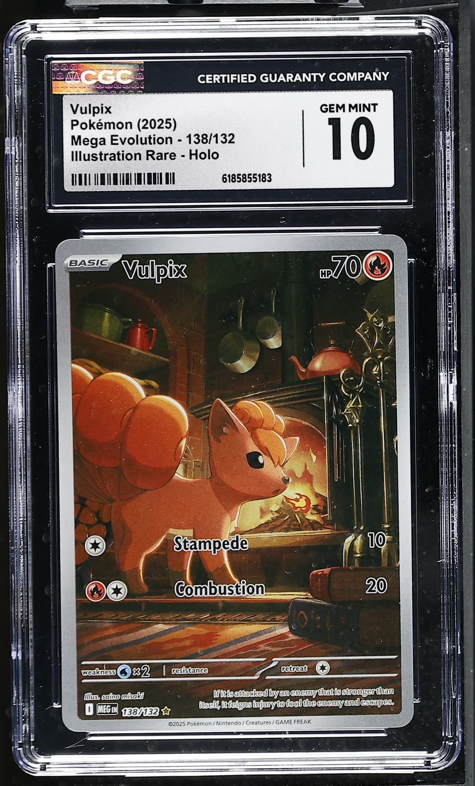 Vulpix 138/132 Illustration Rare Holo - Pokémon Mega Evolution CGC 10 GEM MINT