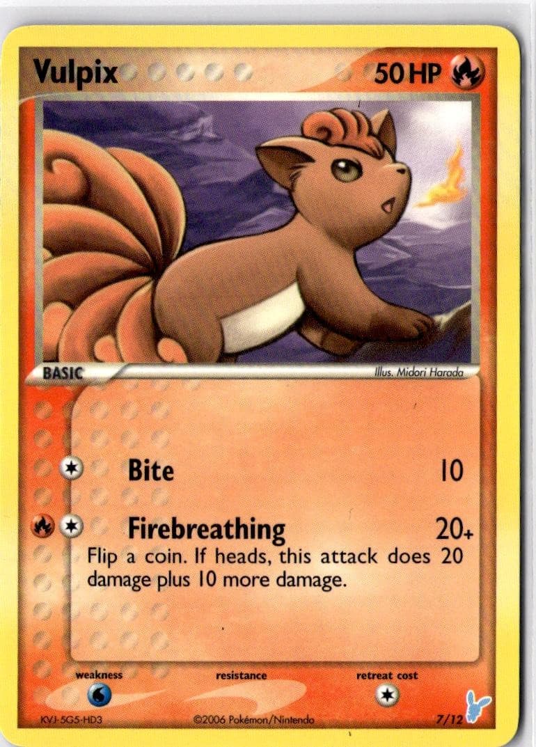 Vulpix 7/12 EX Trainer Kit 2 Minun Pokemon