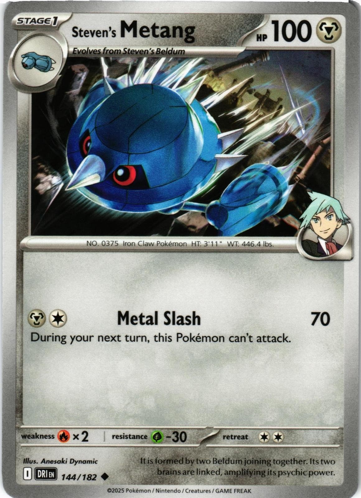 Pokémon SV10: Destined Rivals #144/182 Steven's Metang