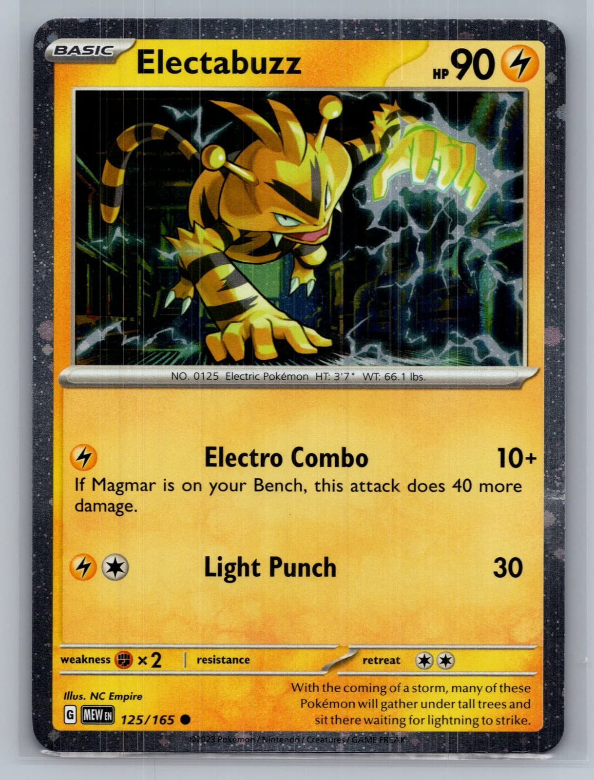 Electabuzz #125/165 2023 Scarlet & Violet 151 Pokemon TCG