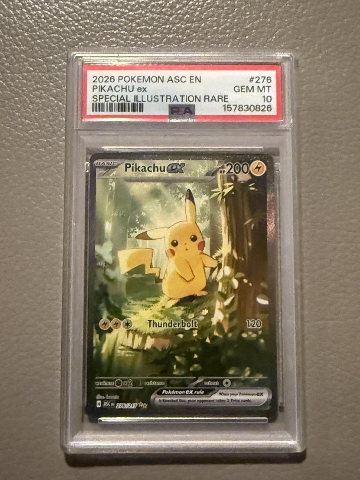 Pokemon 2026 Pikachu ex 276/217 SIR Ascended Heroes GEM MINT PSA 10 PLEASE READ