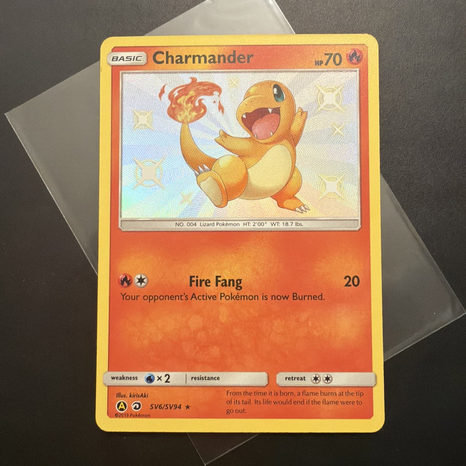 Pokémon Charmander SV6/SV94 Hidden Fates Shiny Vault Holo EN 2019