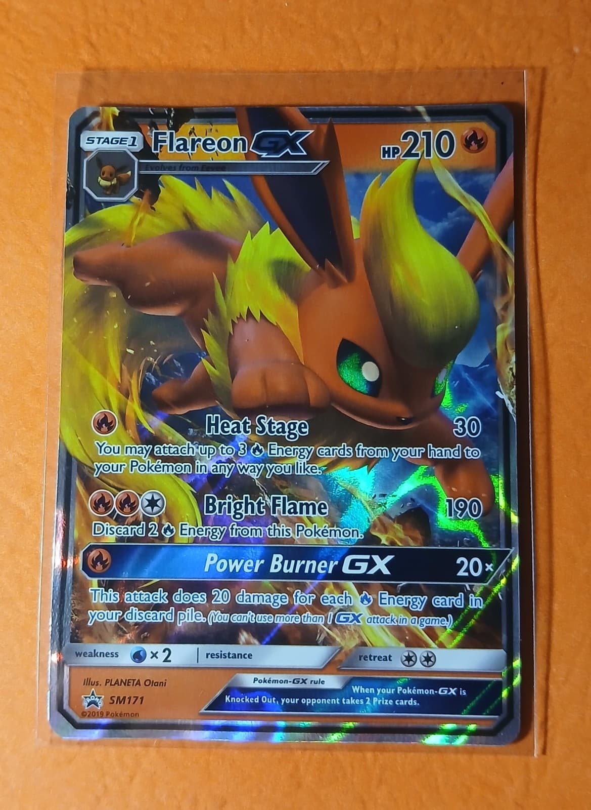 Pokemon Black Star Promo - Flareon GX SM171 - Holo MP