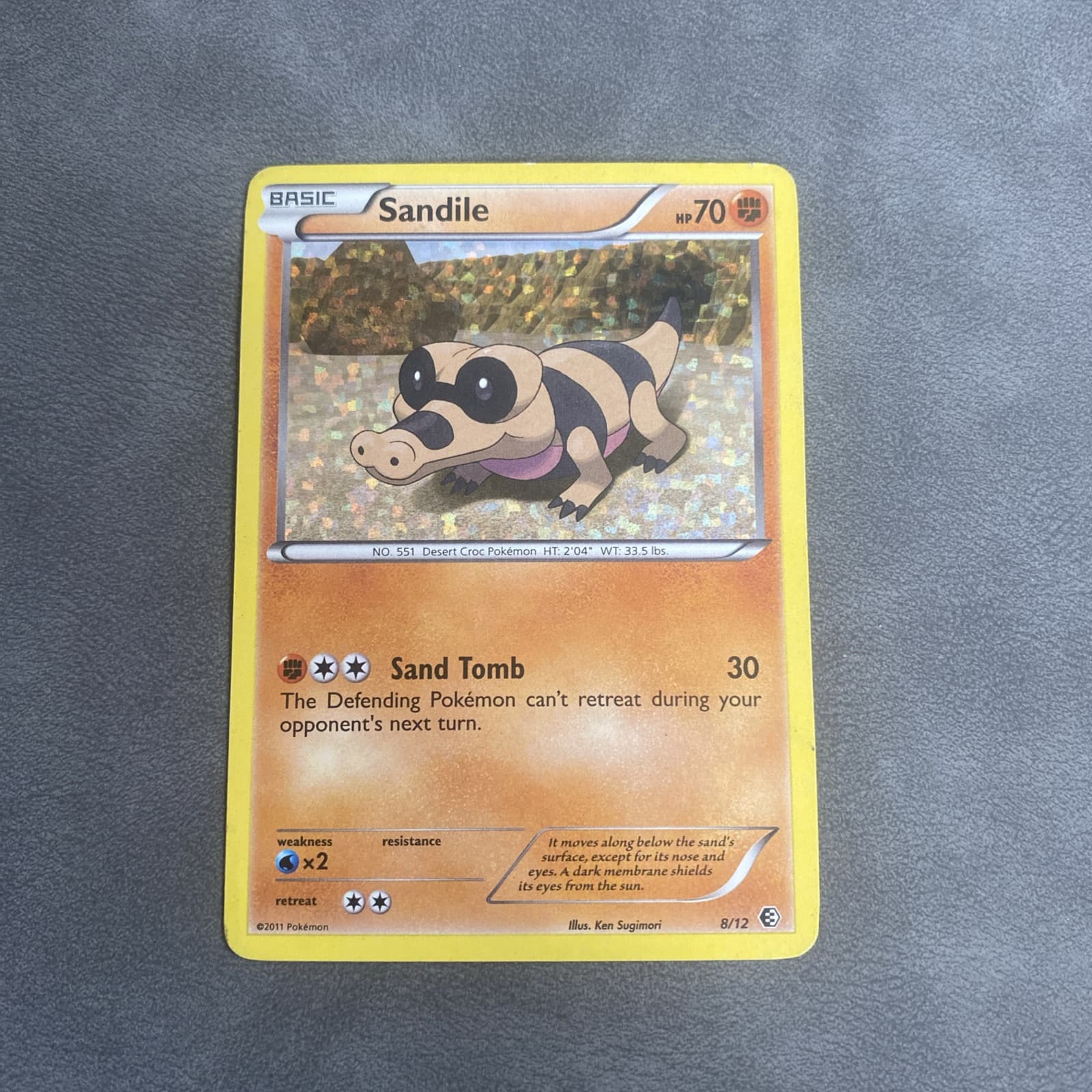 Sandile 8/12 2011 Mcdonald’s Holo Pokemon Card 