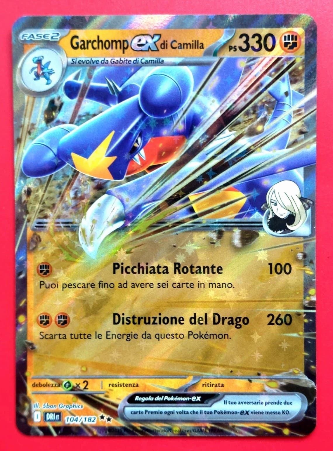 Carta Pokemon Garchomp ex di Camilla - Rivali Predestinati 104/182 Italiano