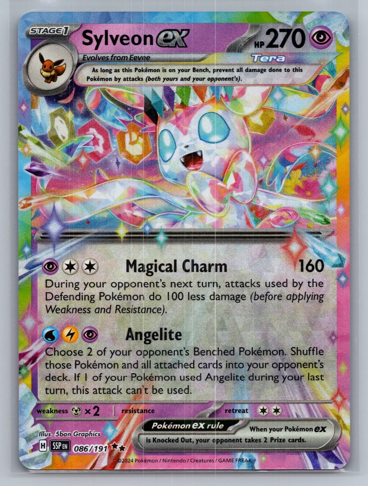 Sylveon EX #86/191 2024 Surging Sparks Pokemon TCG