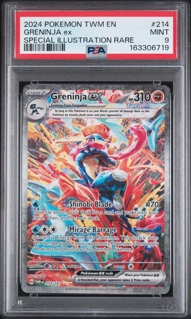 The Pokémon Company PSA 9 Greninja ex 214/167 Twilight Masquerade SIR EN 2024