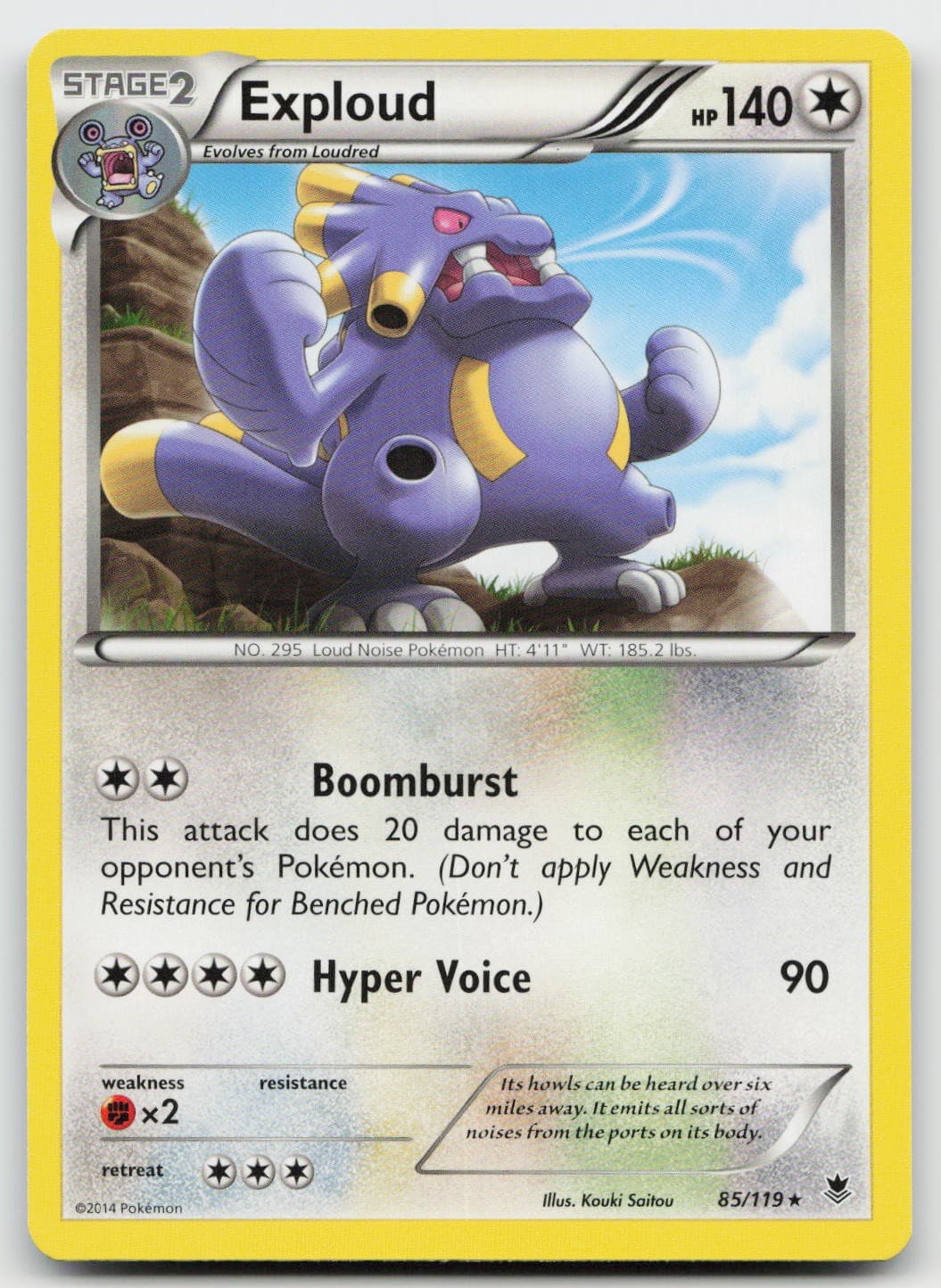 Exploud 85/119 -NM- Pokemon EN XY - Phantom Forces