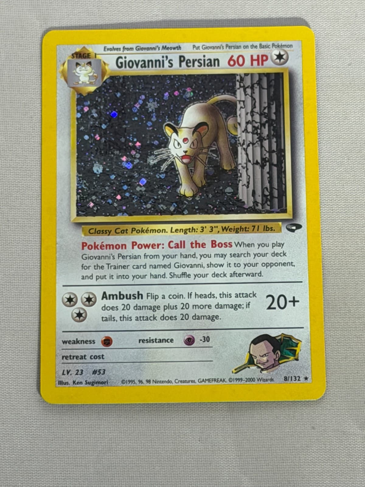 Pokemon Giovanni's Persian Gym Challenge 8/132