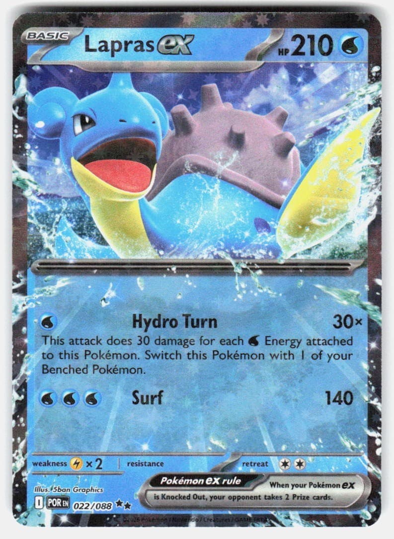 Pokemon Lapras ex ME03: Perfect Order #022/088 NM