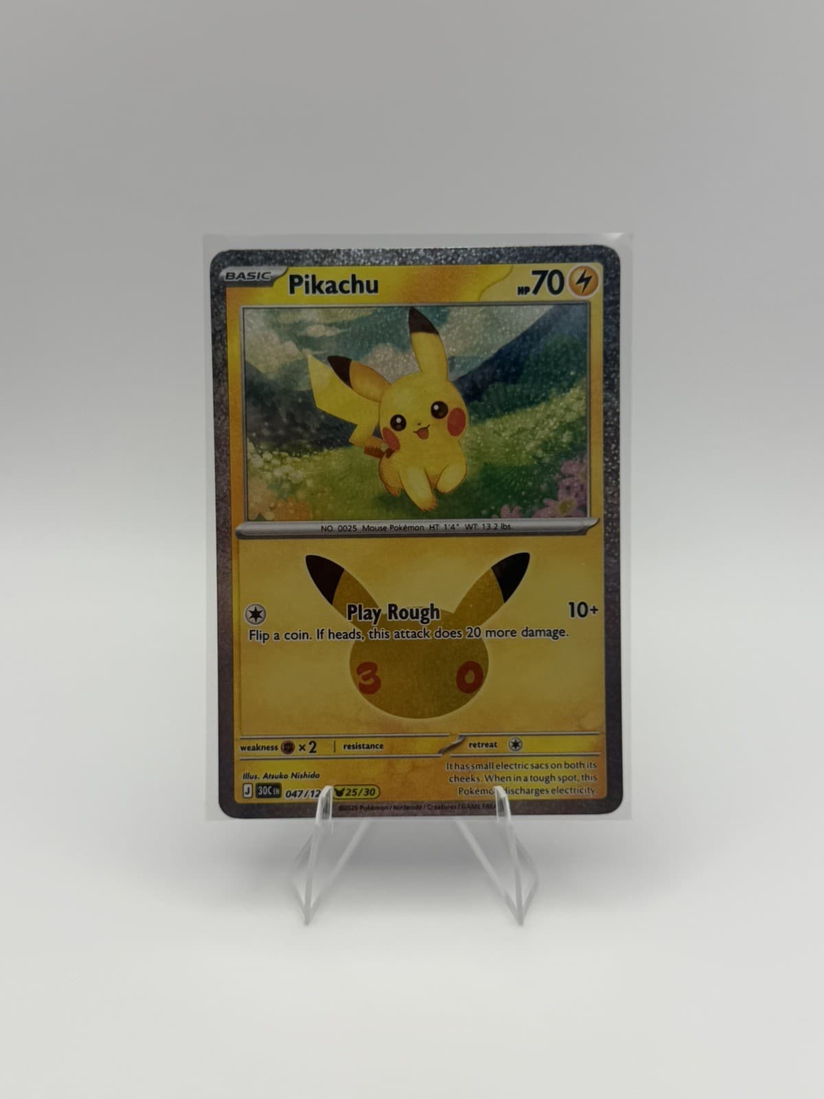 The Pokémon Company 30th Celebration Pikachu 47/128 #25/30 Holo