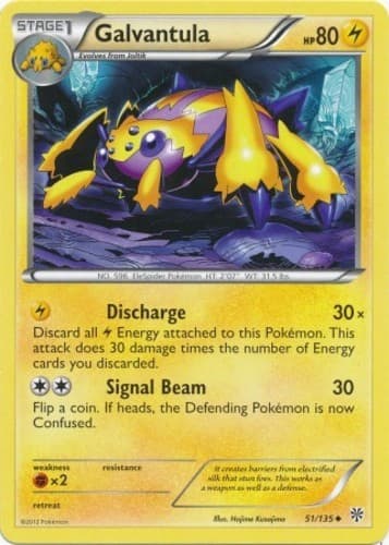 Galvantula - 51/135 - Uncommon (Hp) Plasma Storm - Lightning Pokémon