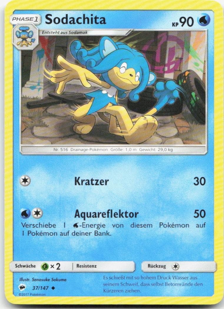 Pokémon Sodachita Nacht in Flammen #37 EX DE