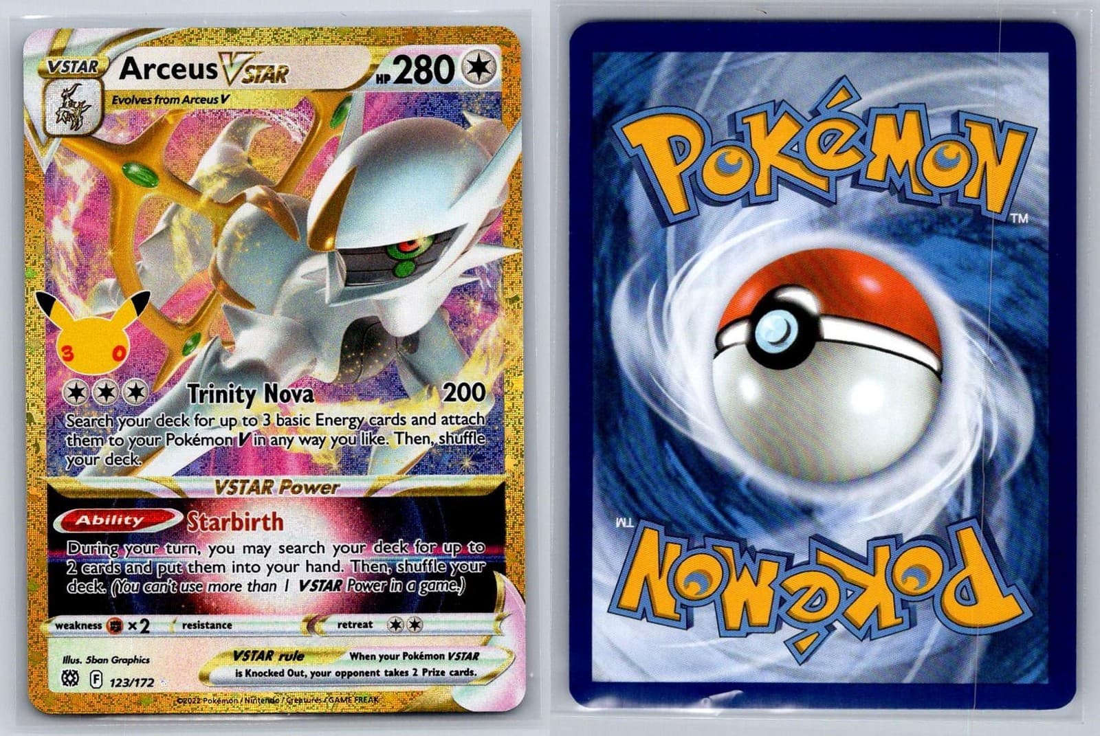 Arceus VSTAR 123/172 ME: 30th Celebration Classic Collection NM