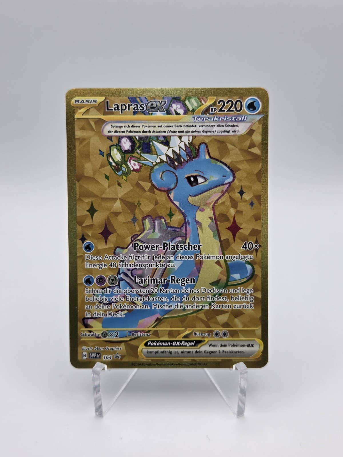 Lapras EX SVP 164 Black Star Promo Pokemon Karte Deutsch Near Mint