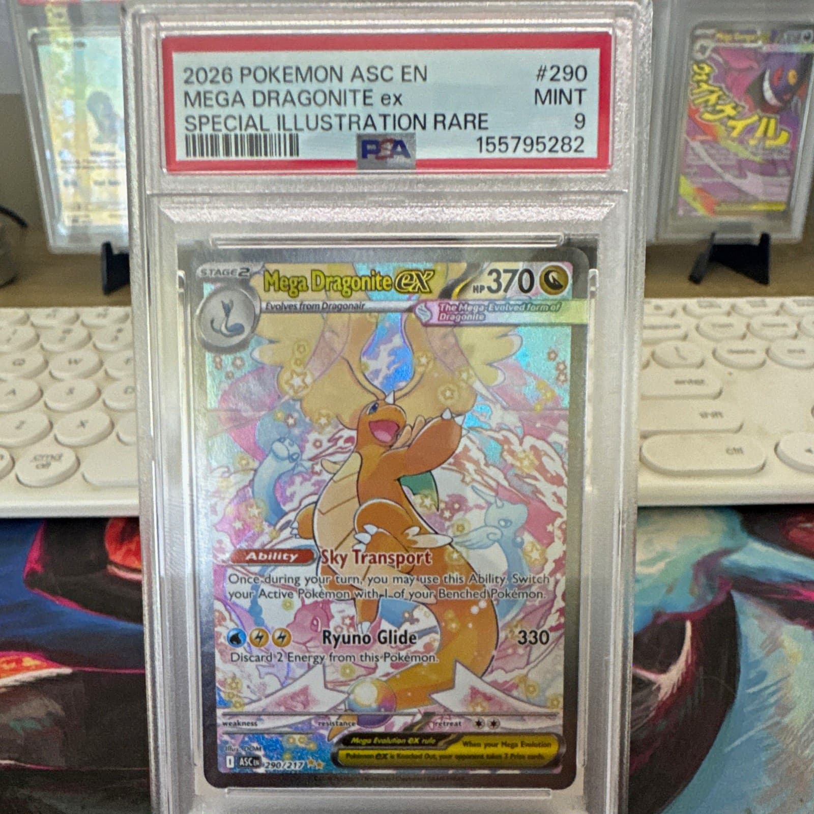 The Pokémon Company Mega Dragonite ex 290/217 SIR Holo ENG PSA 9