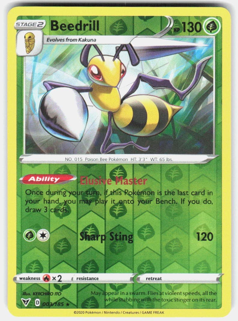 Pokemon Beedrill SWSH04: Vivid Voltage #003/185 NM