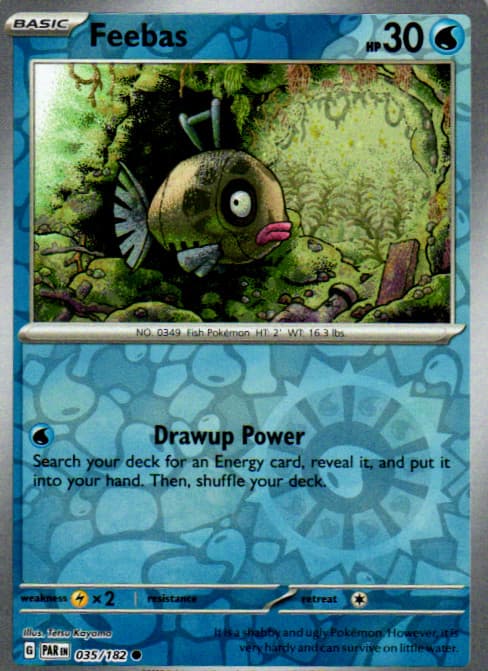 Feebas 35/182 Paradox Rift Common Pokémon TCG 2023