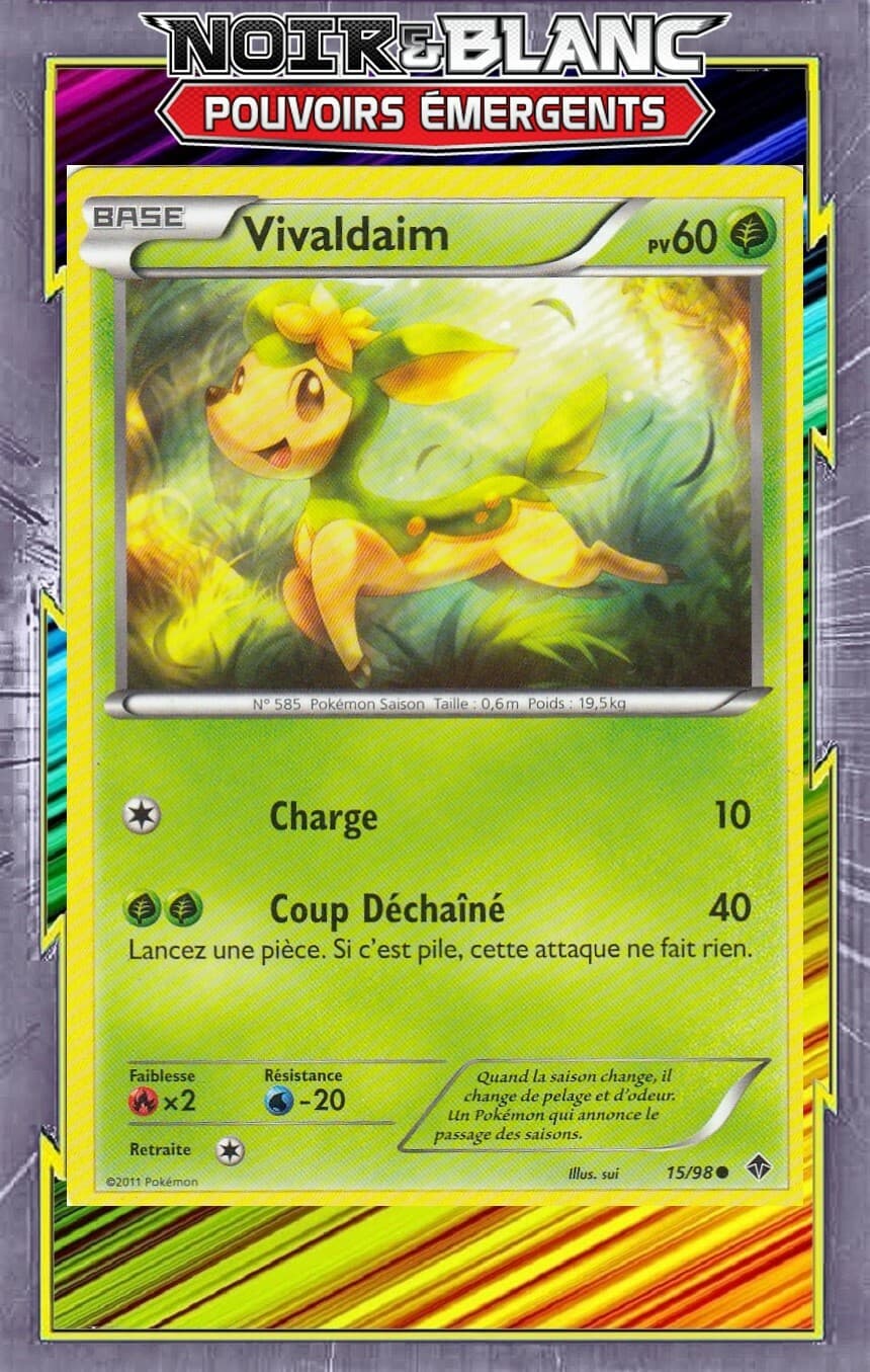 Vivaldaim - NB02:Pouvoirs Emergents - 15/98 - Carte Pokemon Française