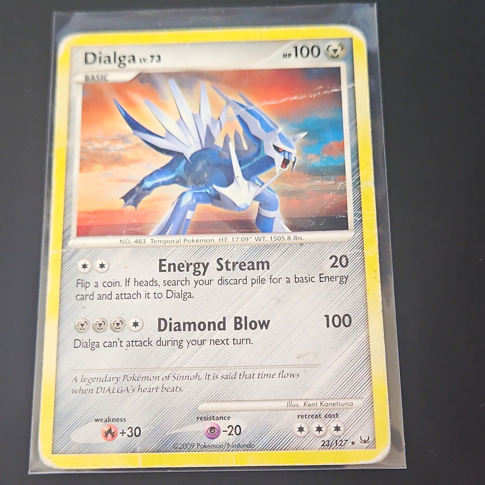 Pokemon TCG Dialga Platinum 23/127 Rare Regular 100 HP EN 2011
