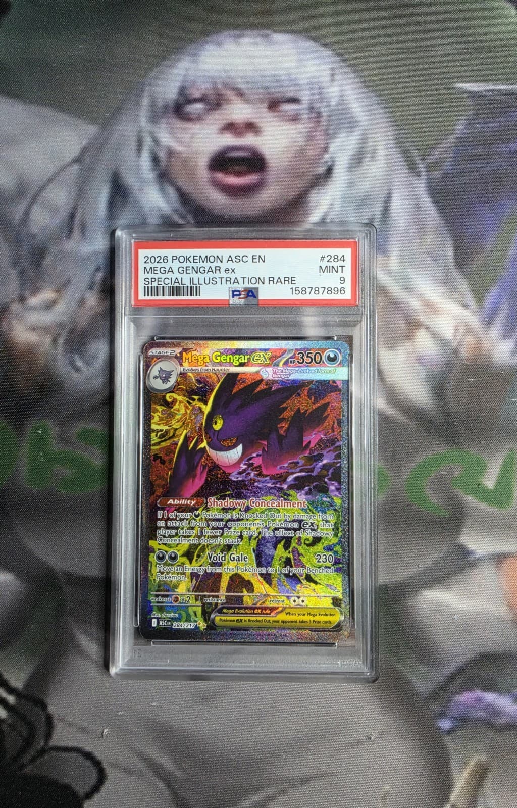 2026 POKEMON ASCENDED HEROES SIR MEGA GENGAR EX #284 PSA 9