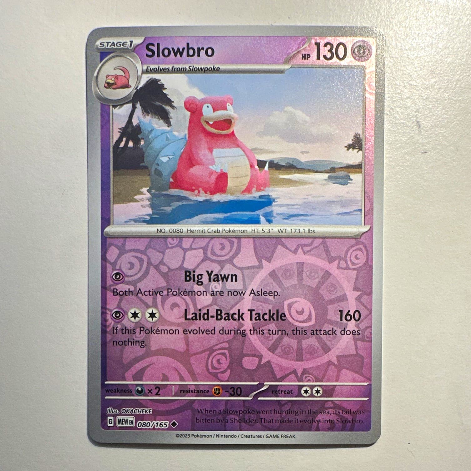 The Pokémon Company Slowbro 080/165 Scarlet & Violet 151 Eng Uncommon RH 130HP