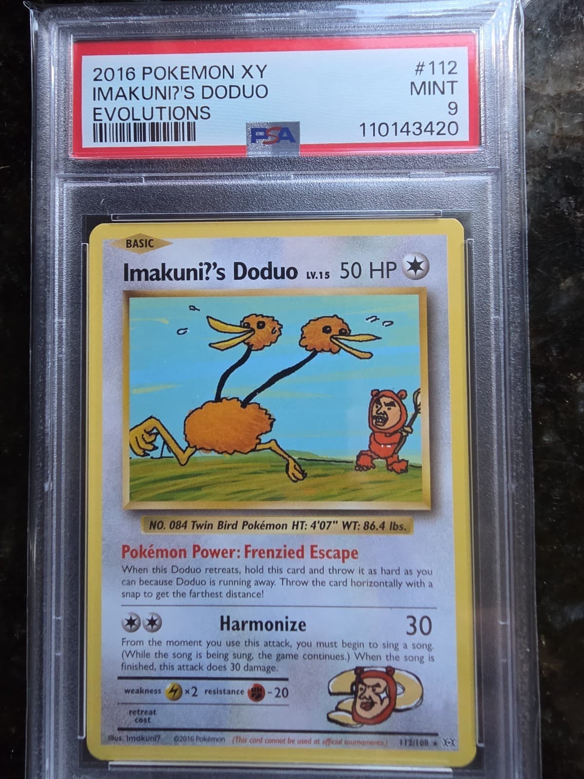 Imakuni?'s Doduo 112/108 Evolutions Regular Psa 9