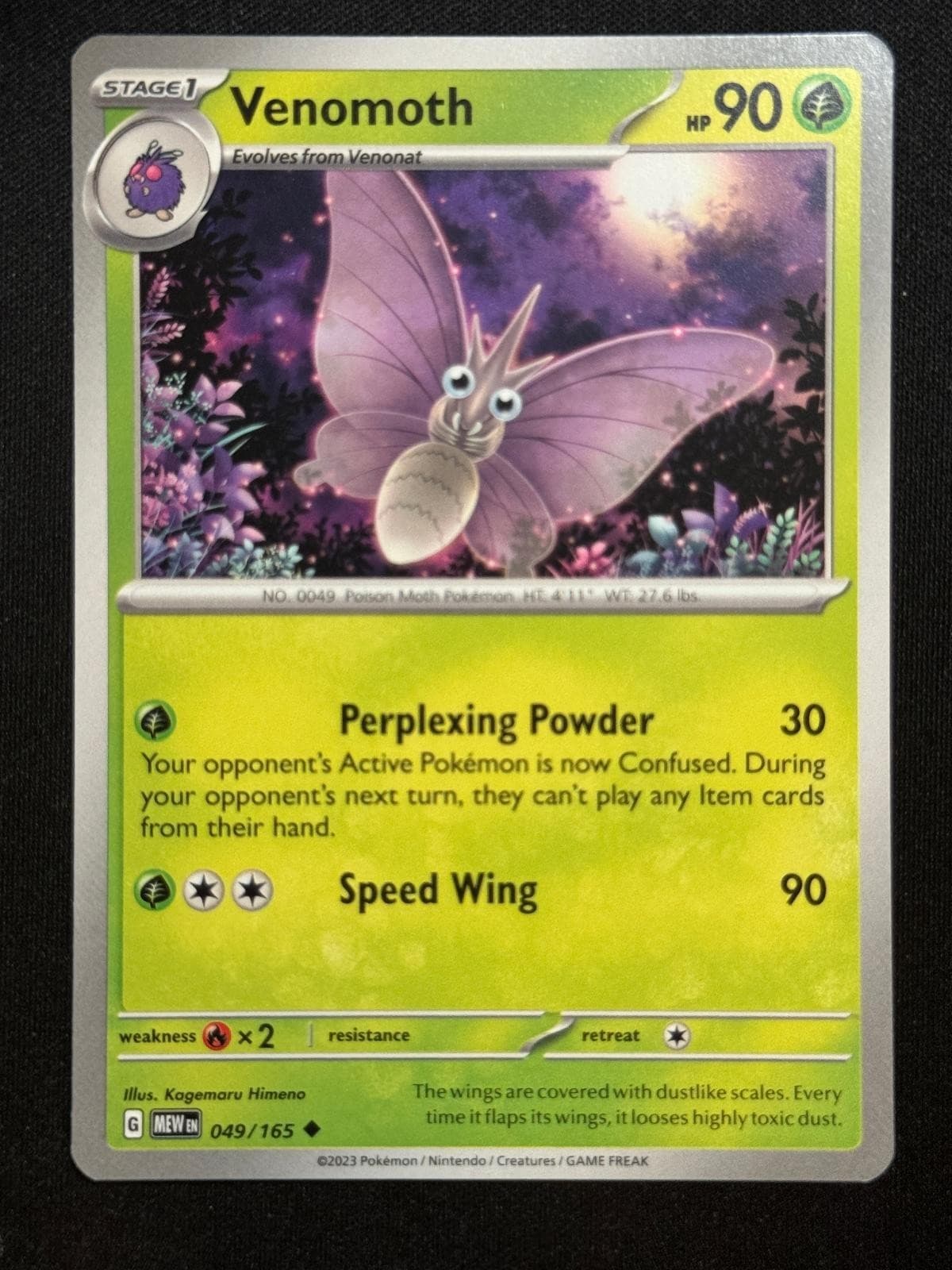 Venomoth 049/165 151 NM/M Uncommon Pokemon